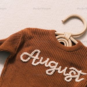 Personalized Baby Jumper Embroidered Name for a Cherished Keepsake