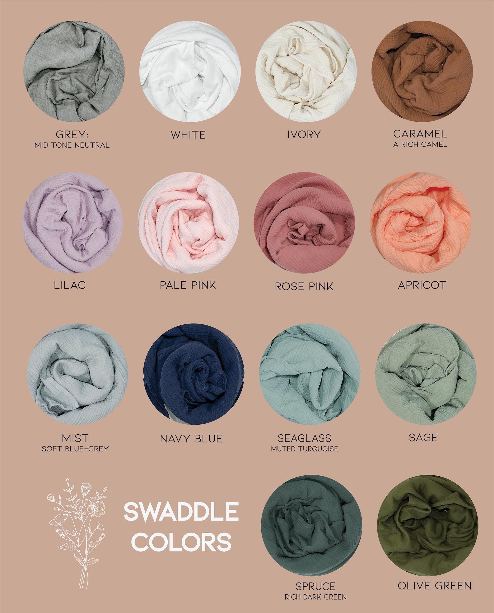 Personalized Baby Swaddle Blanket Embroidered with Name and Floral Spray, Soft Cotton Muslin - Image 6