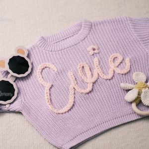 Personalized Baby Sweater Embroidered Name for a Cherished Keepsake