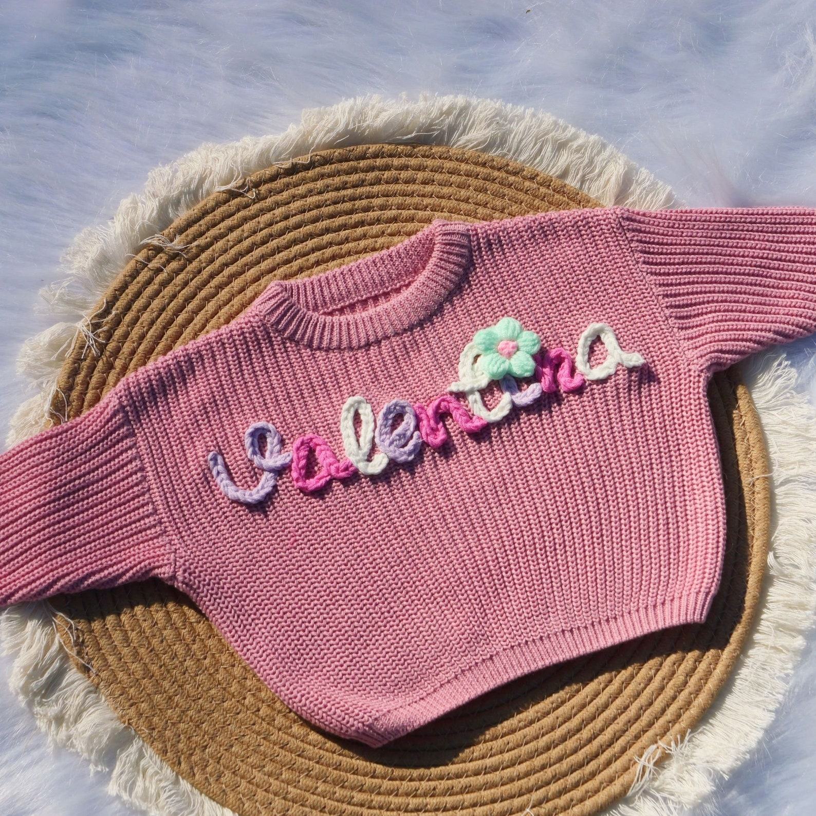 Personalized Baby Sweater Embroidered Name, Interesting  Item for Baby Showers and Birthdays