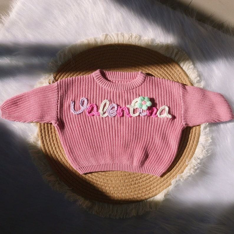 Personalized Baby Sweater Embroidered Name, Interesting  Item for Baby Showers and Birthdays