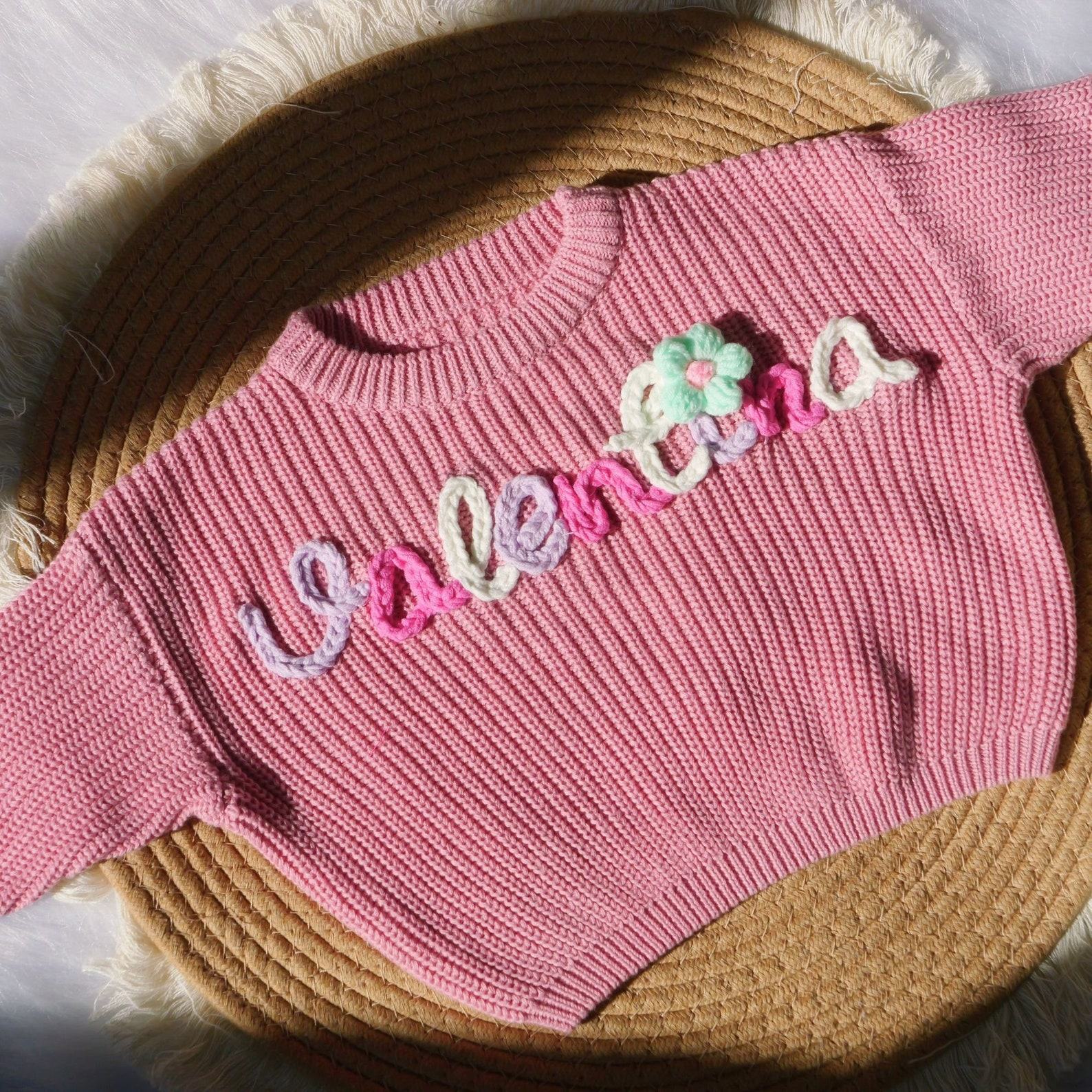 Personalized Baby Sweater Embroidered Name, Interesting  Item for Baby Showers and Birthdays