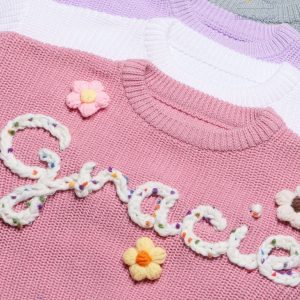 Personalized Baby Sweater Embroidered Name, Perfect for Baby Showers and Christmas