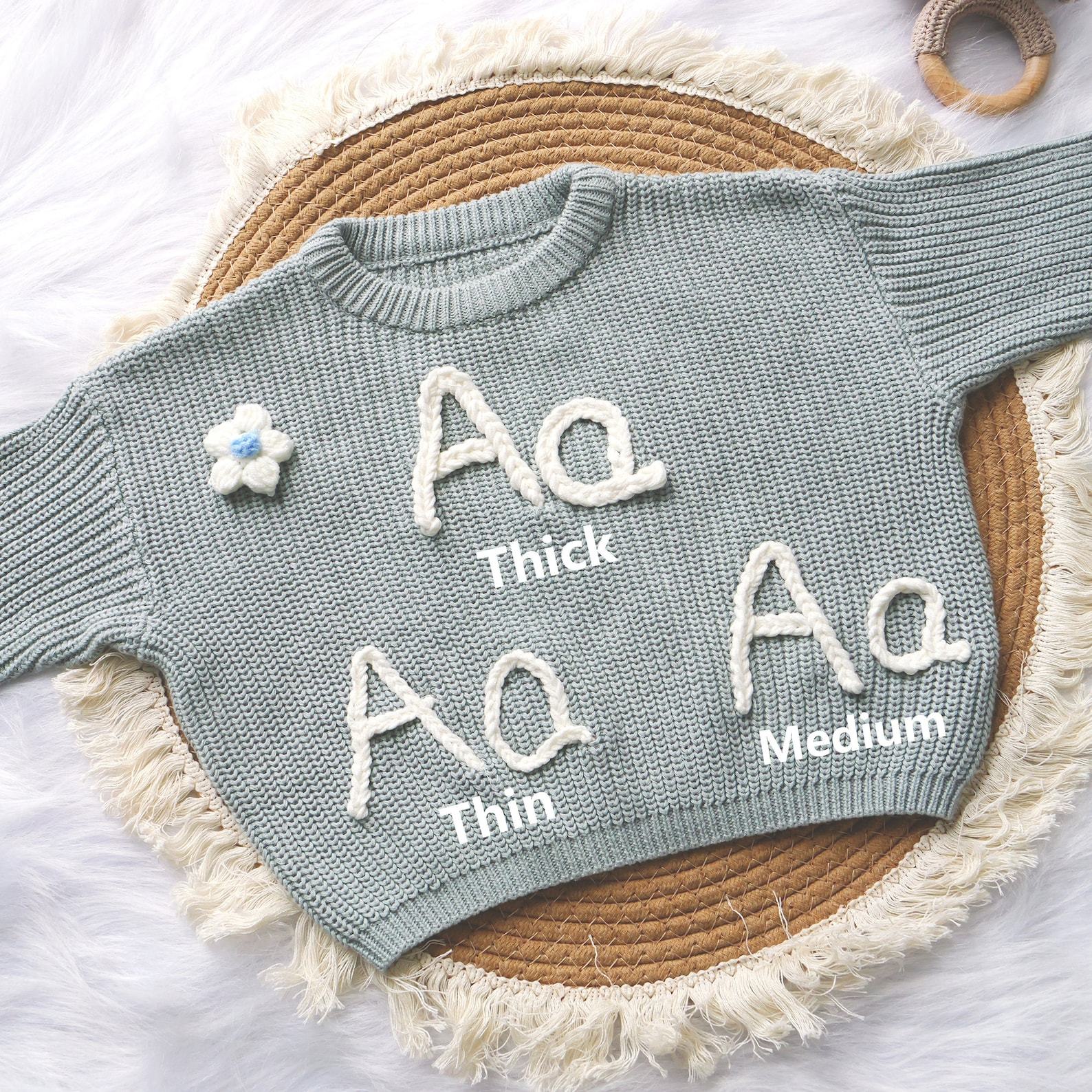 Personalized Baby Sweater Embroidered Name, Perfect for Baby Showers and Christmas