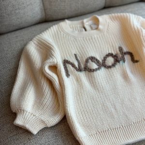 Personalized Baby Sweater Embroidered Sweatshirt, Custom Newborn Item
