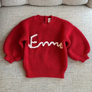 Personalized Baby Sweater Embroidered Sweatshirt, Custom Newborn Item