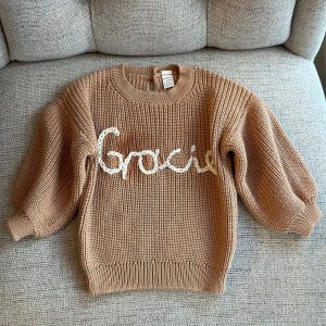 Personalized Baby Sweater Embroidered Sweatshirt, Custom Newborn Item