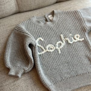 Personalized Baby Sweater Embroidered Sweatshirt, Custom Newborn Item