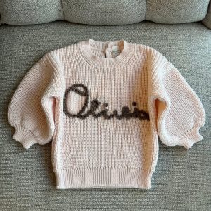 Personalized Baby Sweater Embroidered Sweatshirt, Custom Newborn Item