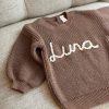 Personalized Baby Sweater Embroidered Sweatshirt, Custom Newborn Item