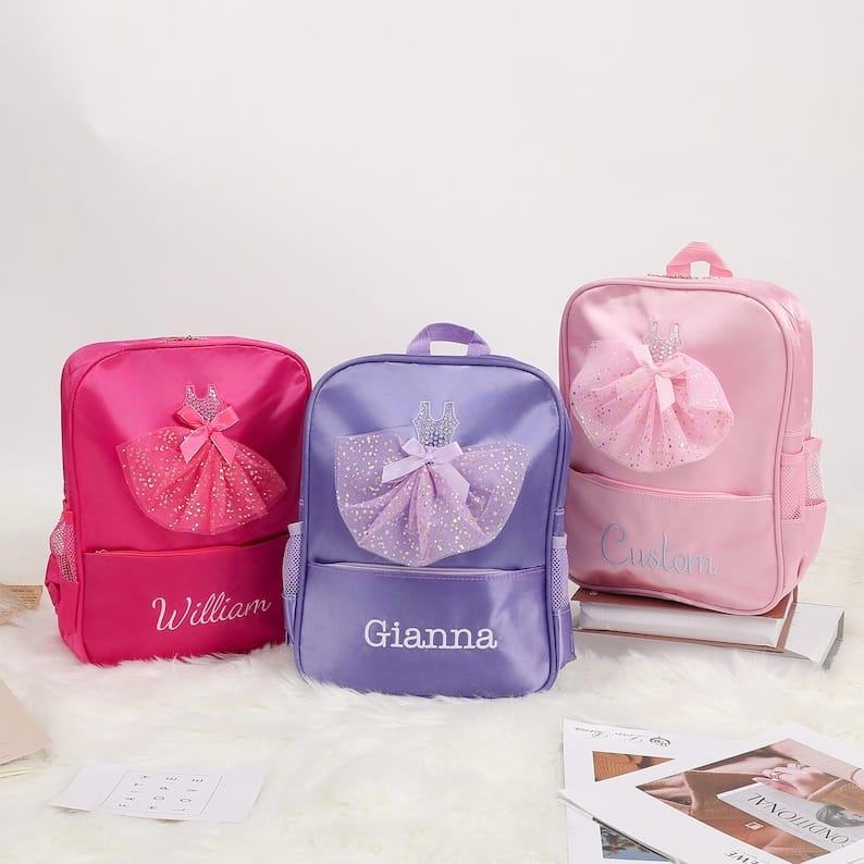 Personalized Ballerina Dance Bag – Custom Monogrammed Duffel & Backpack for Girls