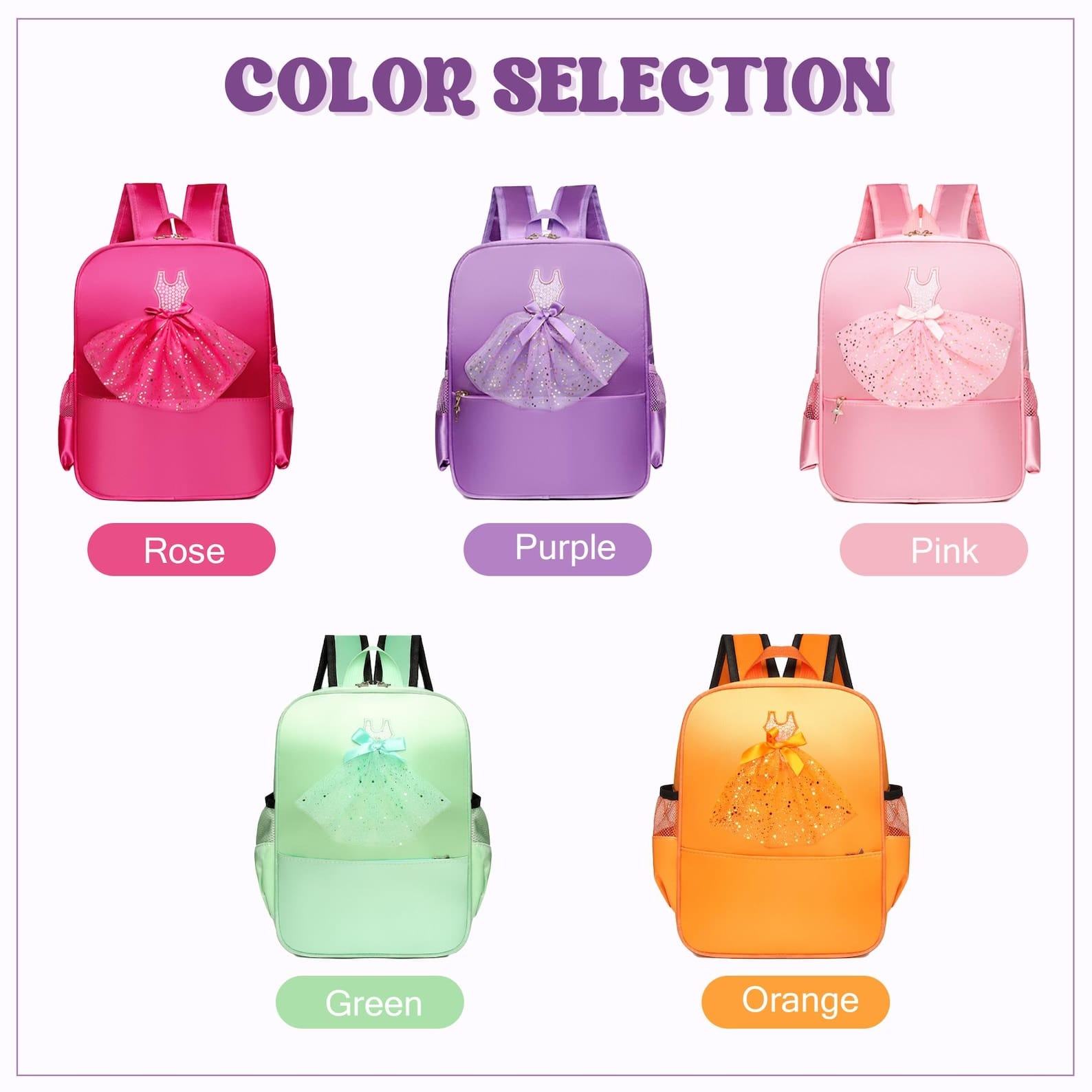 Personalized Ballerina Dance Bag for Girls – Custom Name Backpack, Toddler & Kids Dance Bag