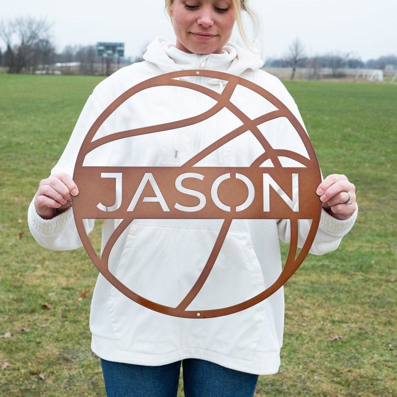 Personalized Basketball Metal Wall Art Elevate Your Sports Decor with Custom Name Signs