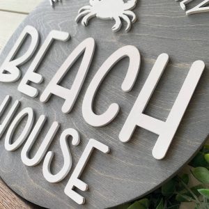 Personalized Beach House Sign Coastal Charm for Your Lakeside or Seaside Haven
