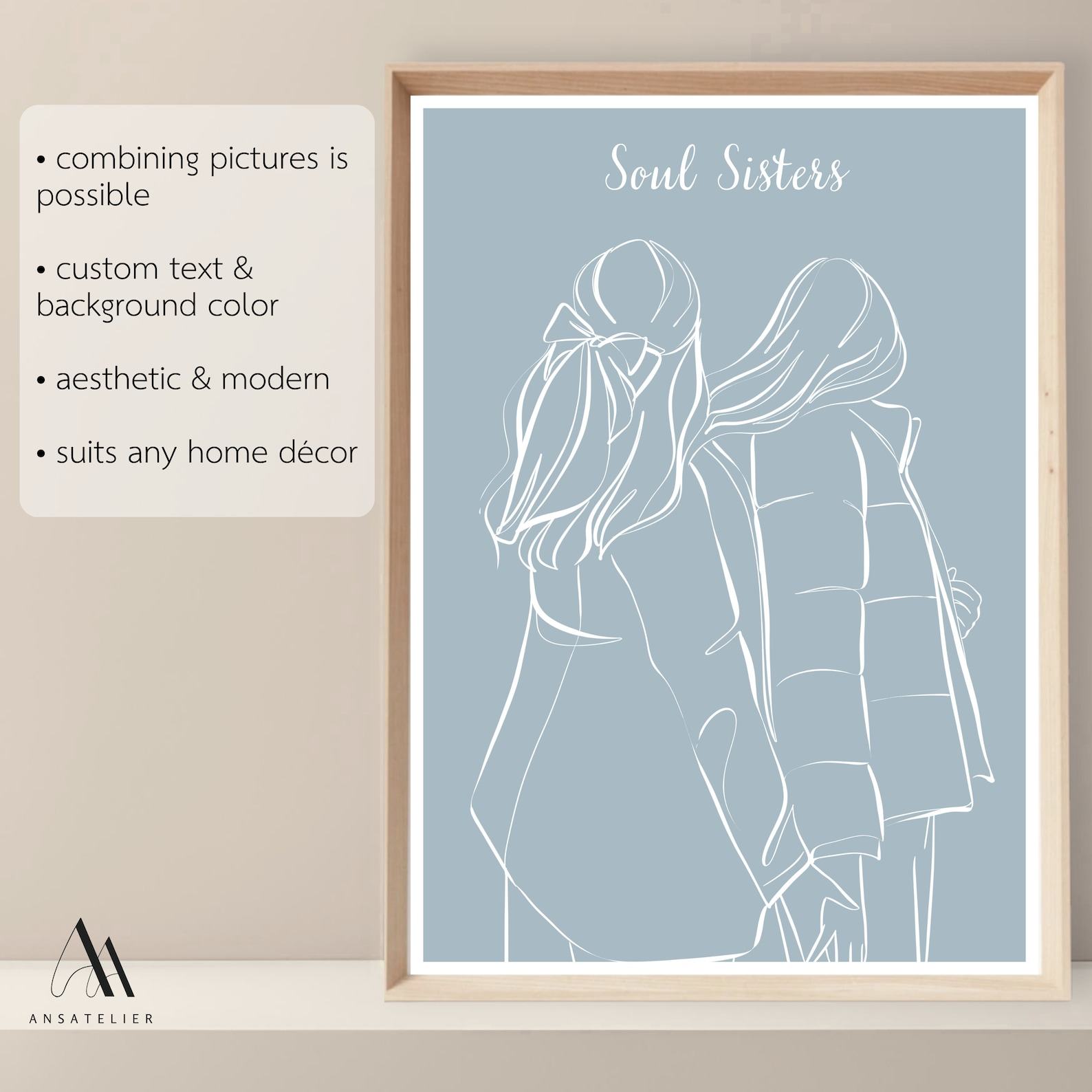 Personalized Best Friend Item Capture Your Unbreakable Bond in a Custom Portrait