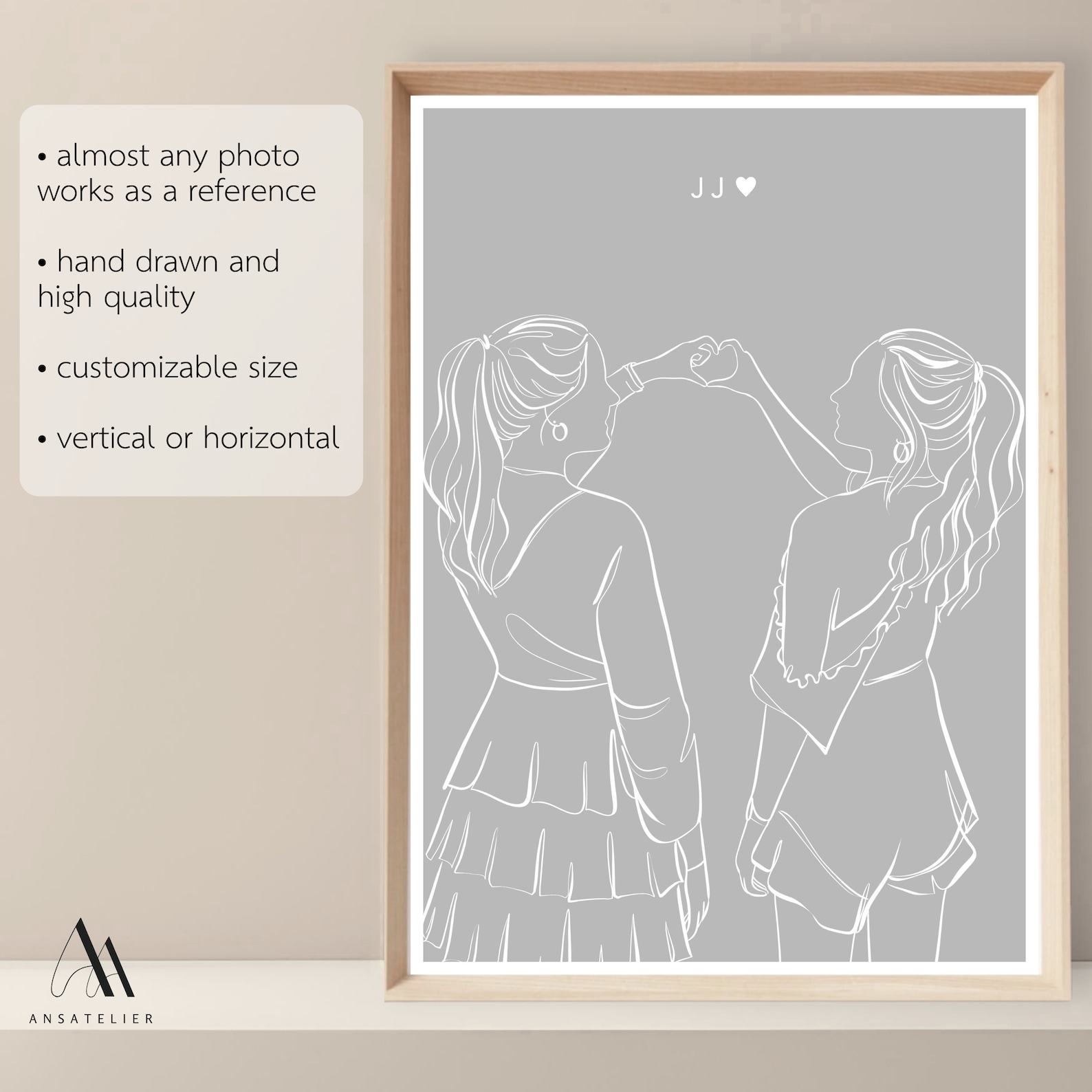 Personalized Best Friend Item Capture Your Unbreakable Bond in a Custom Portrait