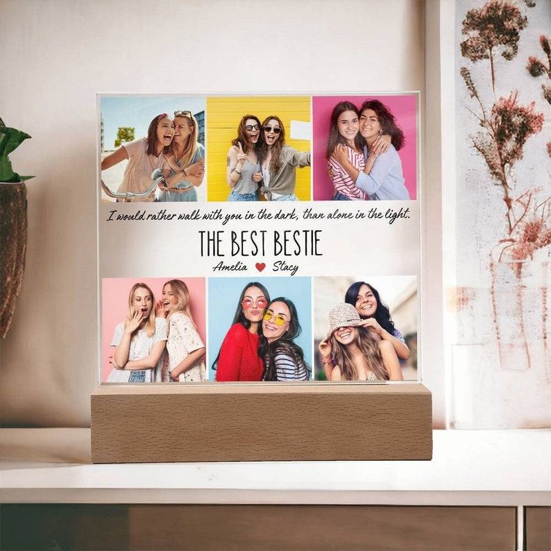Personalized Best Friend Plaque Capture Your Cherished Memories in a Unique Photo Collage