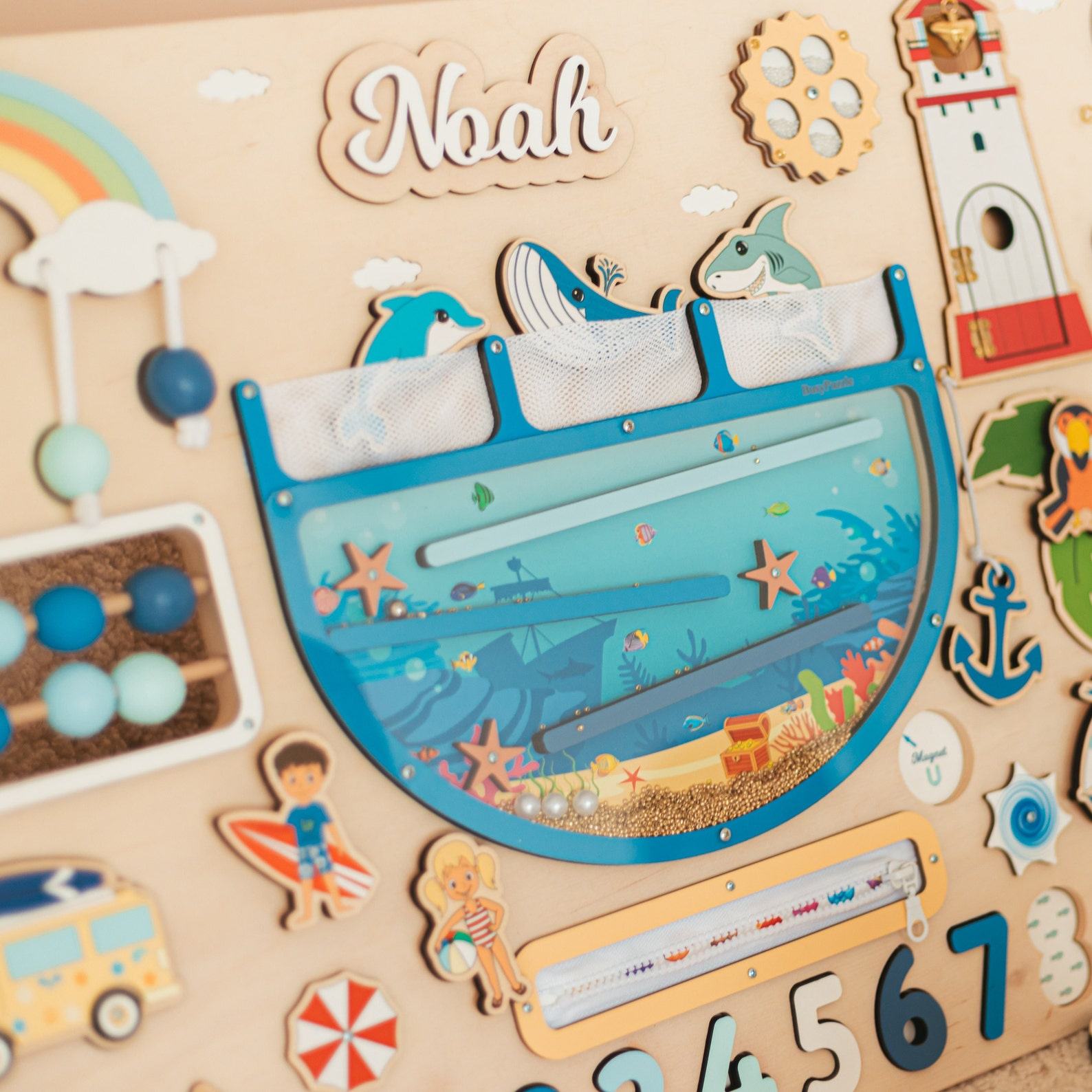 Personalized Big Busy Board Sensory Exploration and Learning for Curious Toddlers