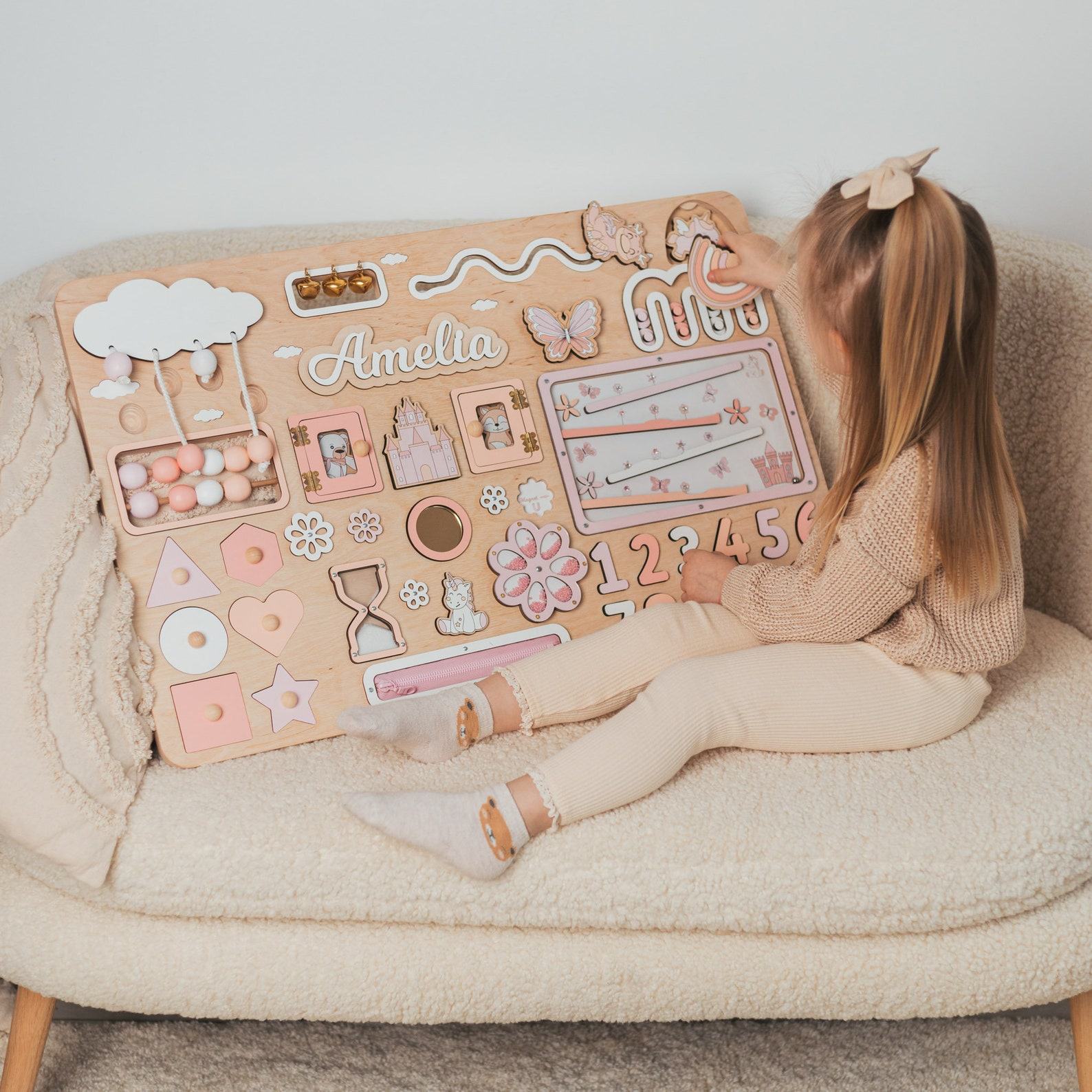 Personalized Big Busy Board Sensory Exploration and Learning for Curious Toddlers