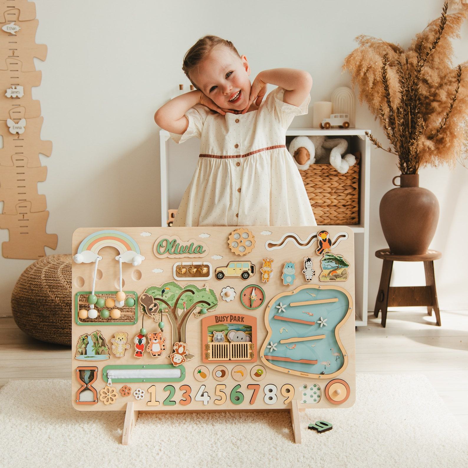 Personalized Big Busy Board Sensory Exploration and Learning for Curious Toddlers