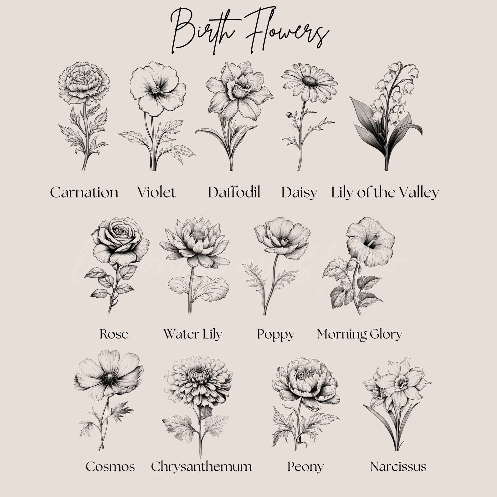 Personalized Birth Flower Birthday Item Box A Cherished Keepsake for Your Sister or Best Friend