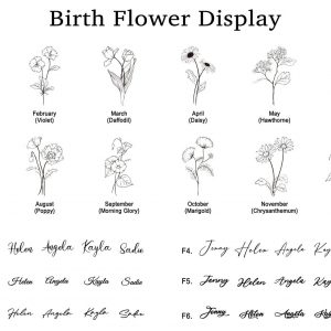 Personalized Birth Flower Jewelry Travel Box A Cherished Keepsake for Bridesmaids and Loved Ones