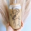 Personalized Birth Flower Tumbler A Timeless Item for Her