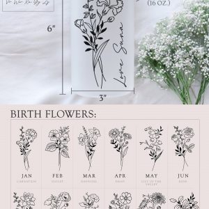 Personalized Birth Flower Tumbler A Timeless Item for Her