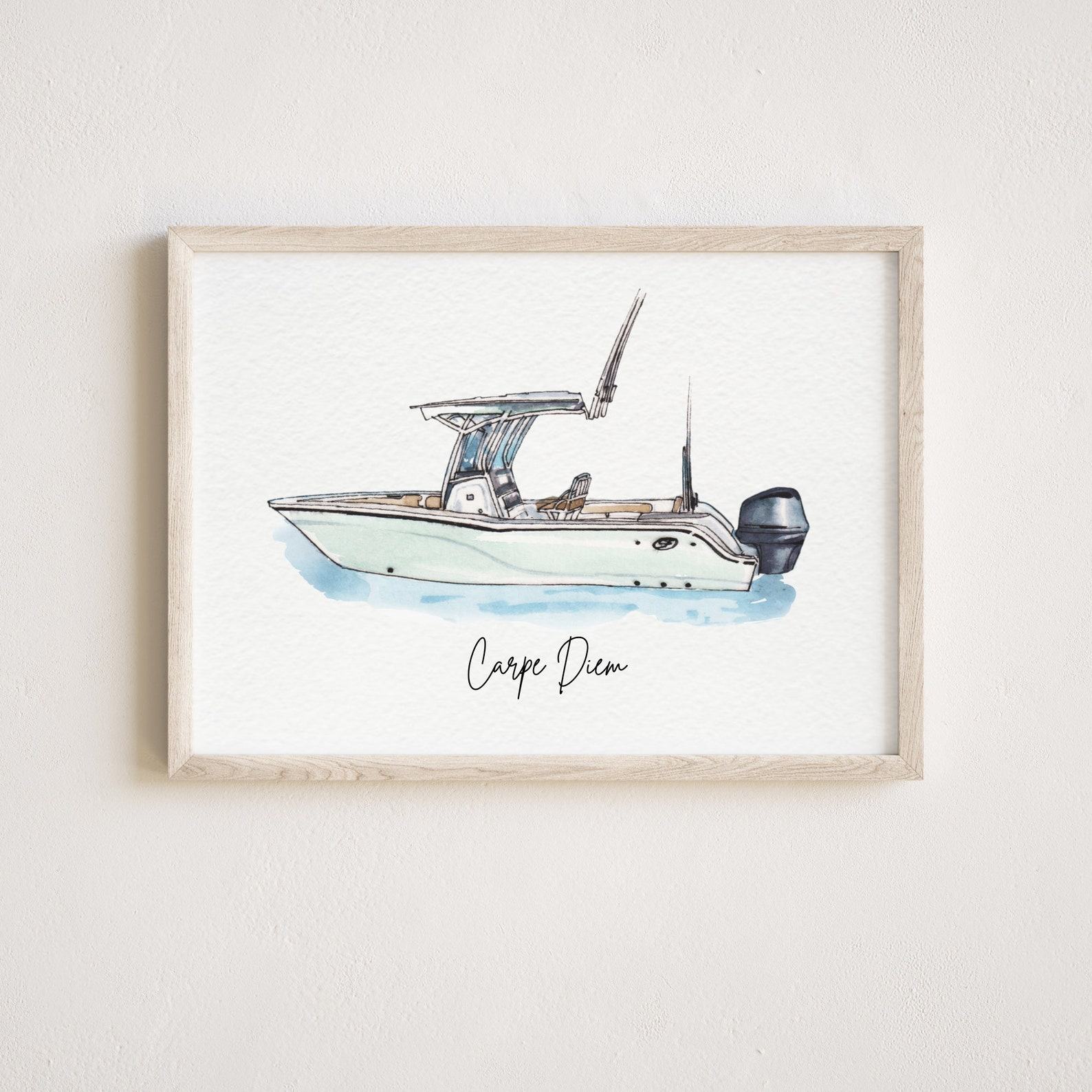 Personalized Boat Portrait Capture Your Nautical Memories in Watercolor