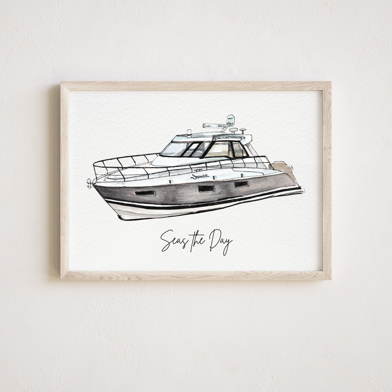 Personalized Boat Portrait Capture Your Nautical Memories in Watercolor
