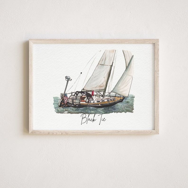 Personalized Boat Portrait Capture Your Nautical Memories in Watercolor