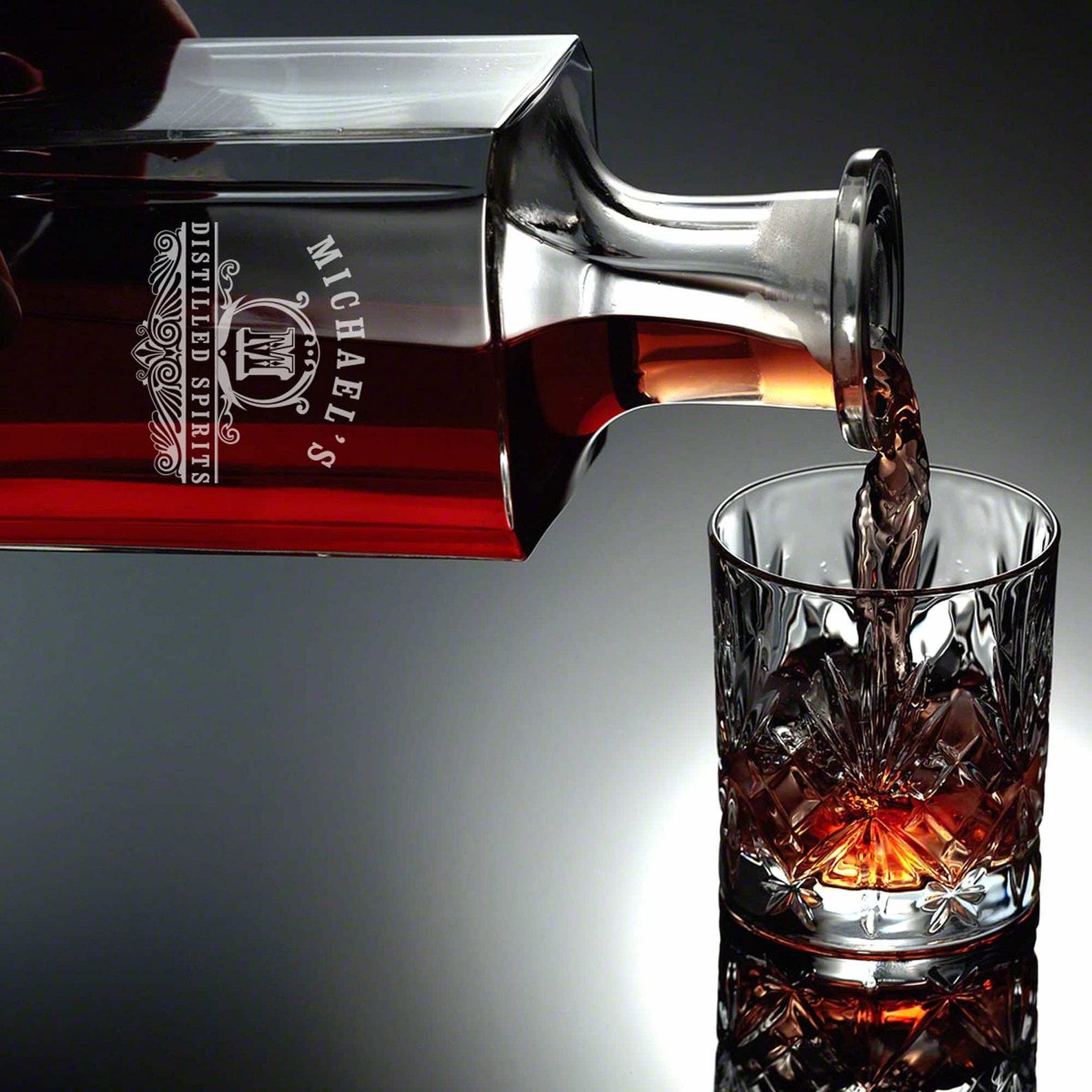 Personalized Bourbon Decanter Set Elevate Your Spirits with Engraved Decanter and Glasses