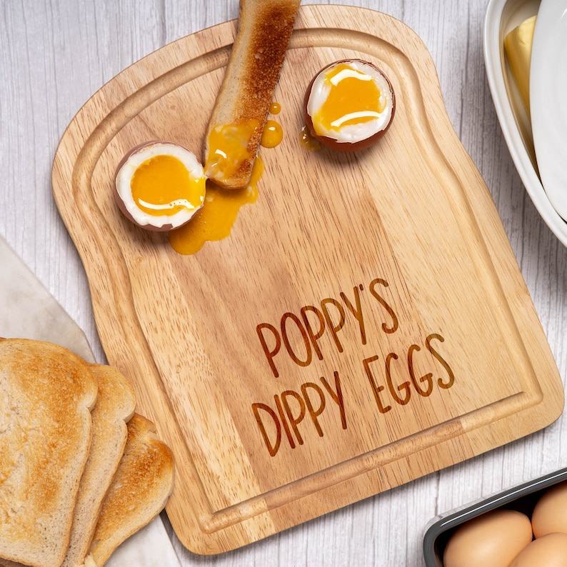 Personalized Breakfast Board Dippy Eggs, Toast, and More for Kids and Adults