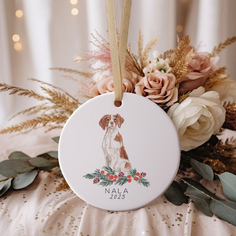 Personalized Brittany Spaniel Christmas Ornament A Cherished Keepsake for Dog Lovers