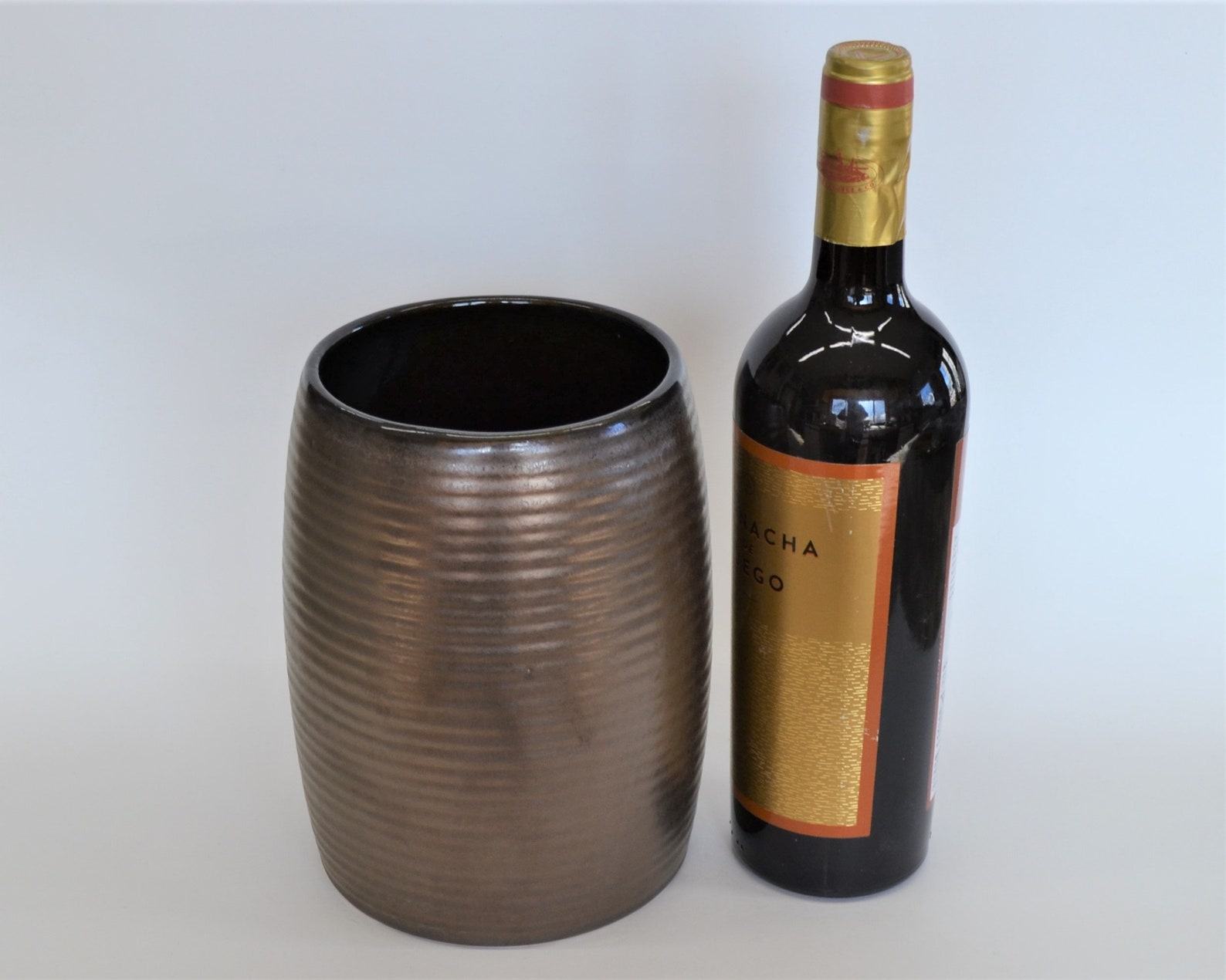 Personalized Bronze Pottery Wine Chiller A Timeless Anniversary Item - Image 3