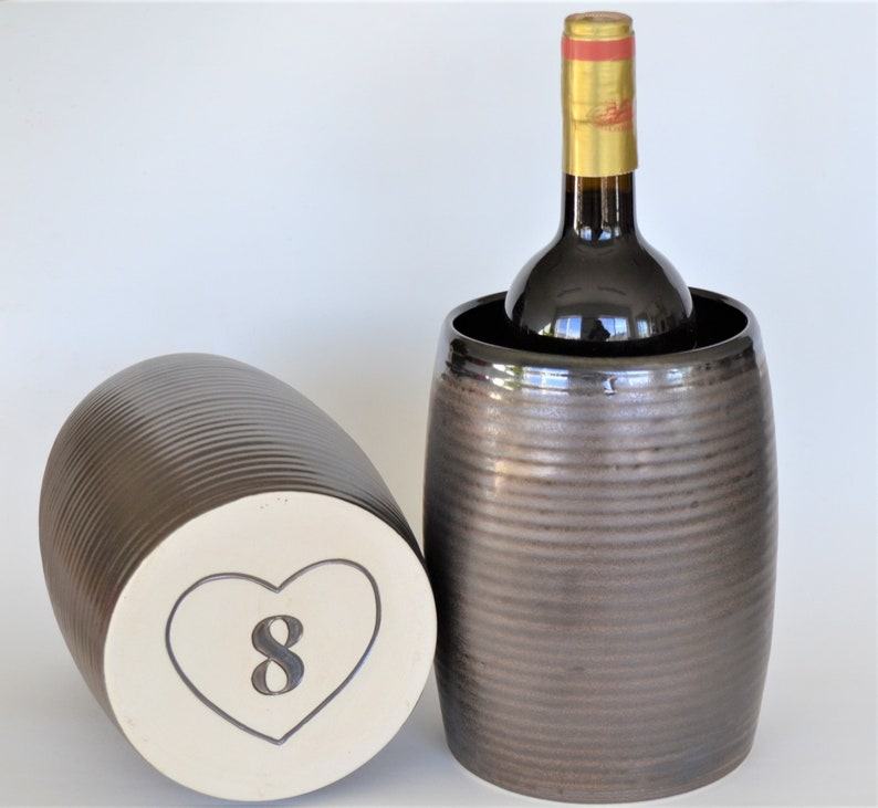 Personalized Bronze Pottery Wine Chiller A Timeless Anniversary Item