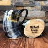 Personalized Buffalo Horn Beer Tankard Unique Engraved Items for Men, Groomsmen, and Friends