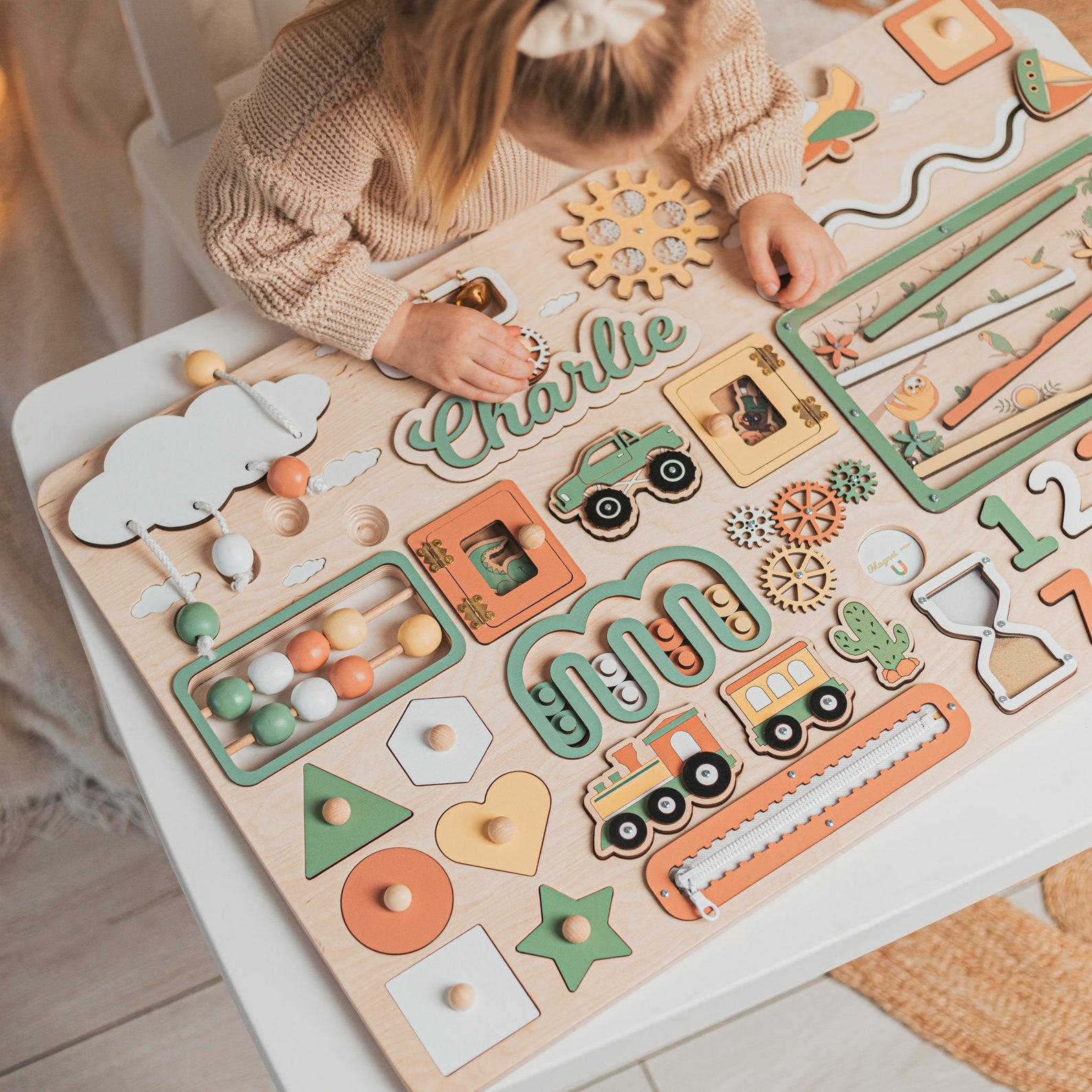 Personalized Busy Board Engage Your Toddler’s Senses and Foster Early Learning