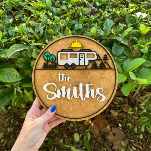 Personalized Camping Name Sign Create a Unique Touch for Your Campsite