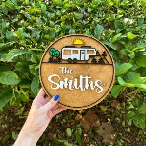 Personalized Camping Name Sign Create a Unique Touch for Your Campsite