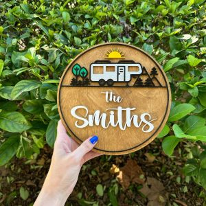 Personalized Camping Name Sign Create a Unique Touch for Your Campsite