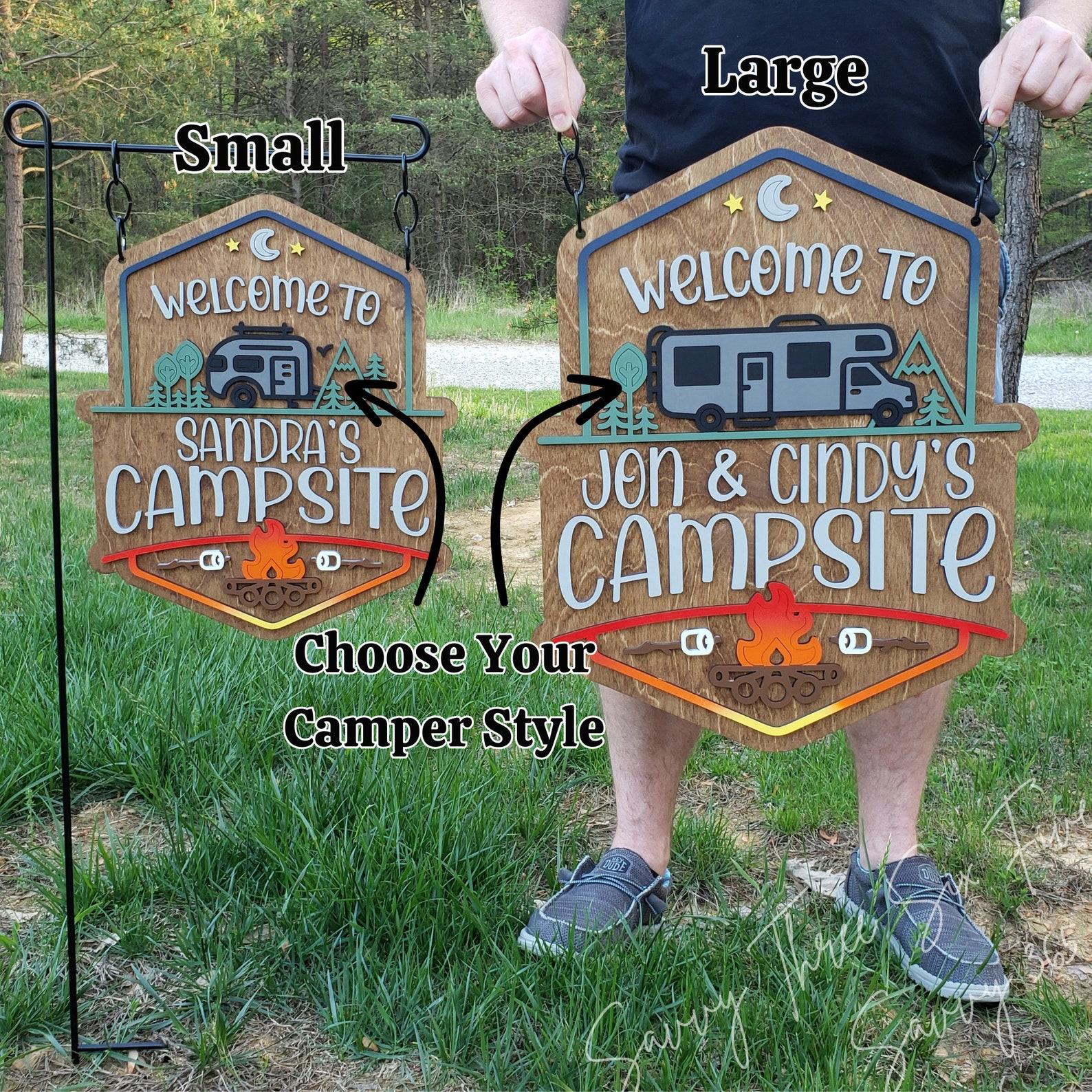 Personalized Camping Sign Welcome to Your Campsite Oasis