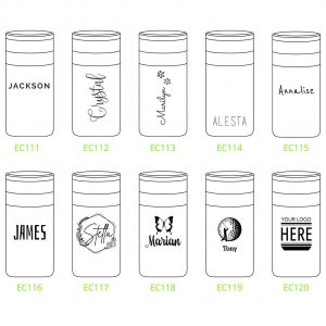 Personalized Can Cooler The Interesting  Bridal Item | Engraved 12oz Elemental Slim Can Cooler | Insulated Beverage Holder, Seltzer Can Cooler