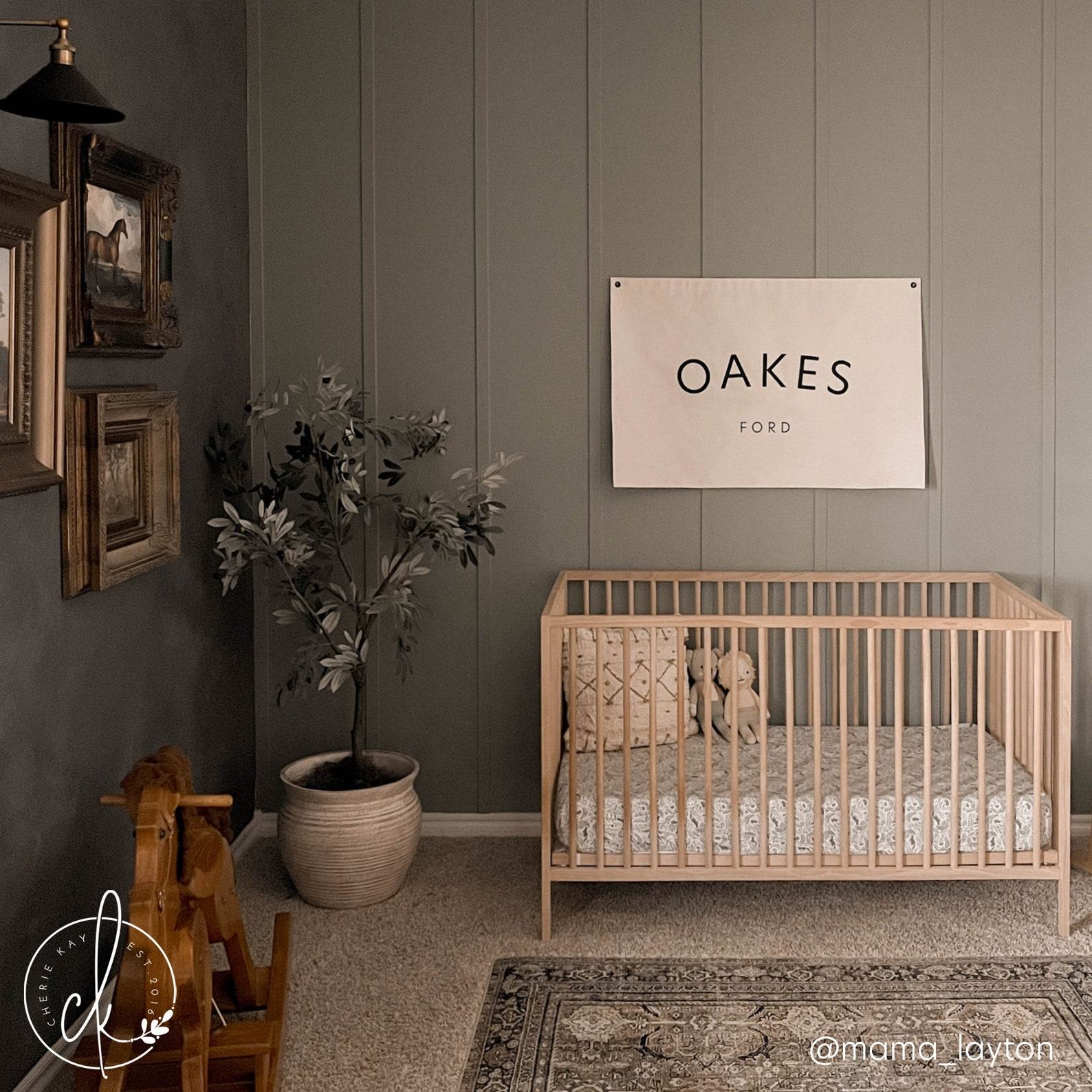 Personalized Canvas Name Flag Boho Nursery Decor for Your Little One’s Special Space