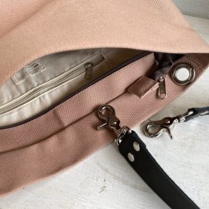 Personalized Canvas Tote Bag with Leather Strap A Timeless Item for Her