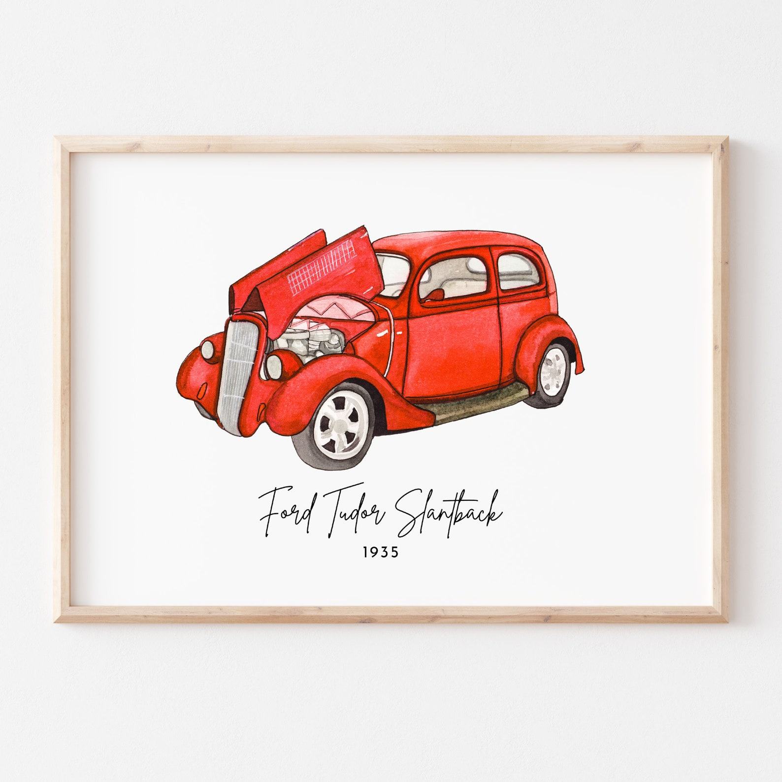 Personalized Car Painting from Photo Capture Your Ride in Watercolor