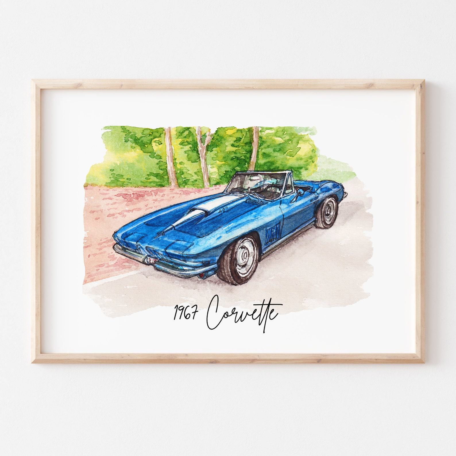 Personalized Car Painting from Photo Capture Your Ride in Watercolor