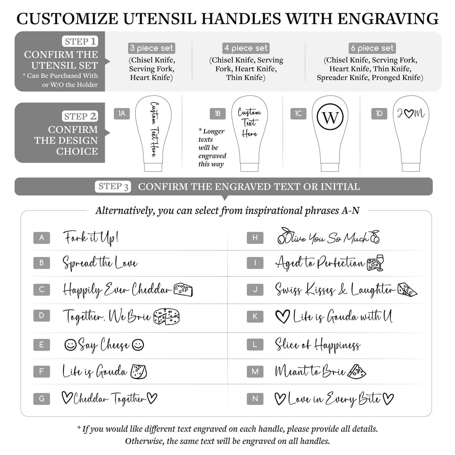 Personalized Charcuterie Cheese Knives Engrave Your Love for Cheese