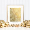 Personalized City Map A Bespoke Item for Couples, Capturing Memories in Gold Foil