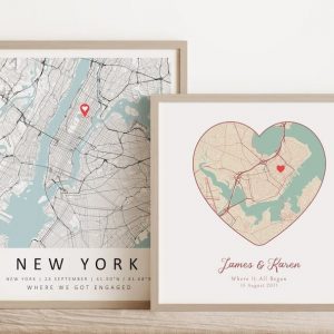 Personalized City Map Print Capture Your Cherished Memories in a Unique Way